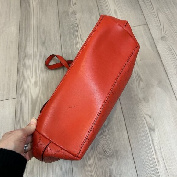 Coach Perforated Signature Leather Gallery Tote Miami Red 1499 - Picture 5 of 11